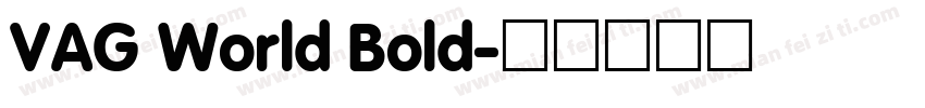 VAG World Bold字体转换